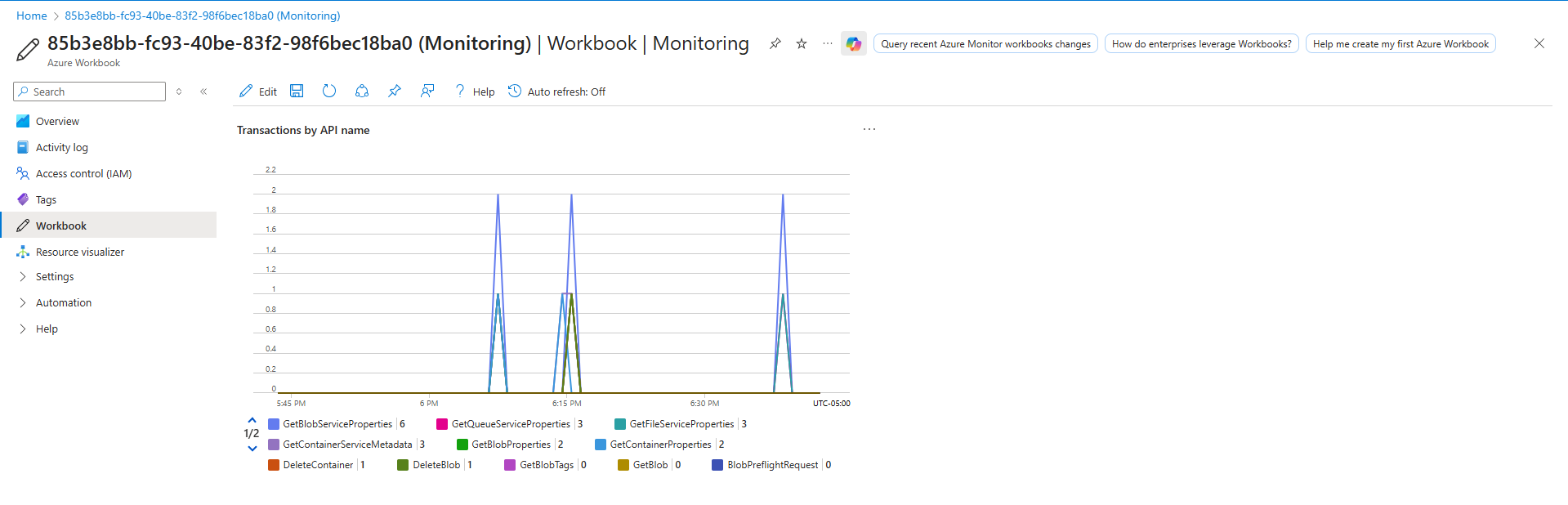 Final deployed workbook UI after applying the exported JSON via Terraform